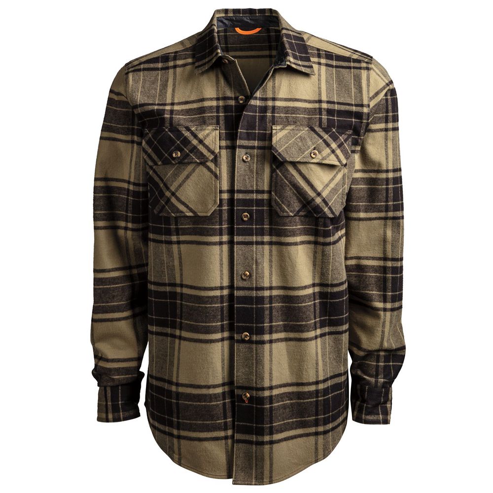 Timberland Mens Shirts PRO® Woodfort Heavyweight Flannel Work - Olive - India WD4728319